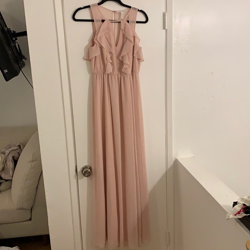 BCBGeneration Floor Length Light Pink Dress